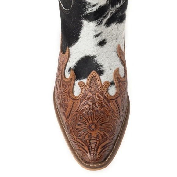 Myra Bag Adelaide Hair On Hide Tooled Leather Western Cowboy Boots Size 9 NWT - Picture 6 of 10